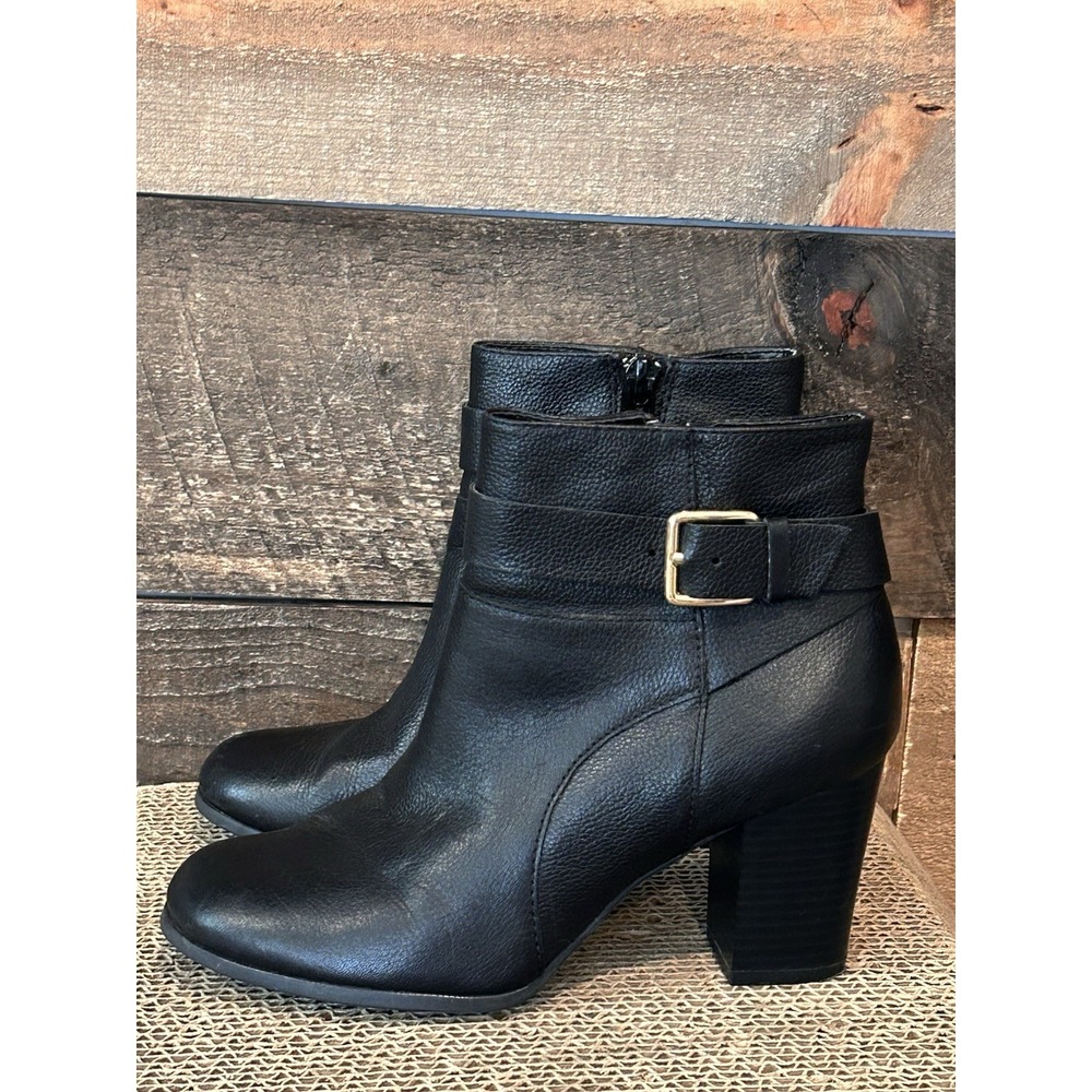 Cole Haan Rhinecliff Black Leather Side Zip Ankle Bootie Women's Size 5